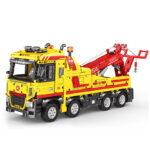 Educational Toy Power Engineering Wrecker Remote Control Building Block Plastic Game