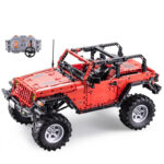 RC Off-Road Red Car Model Building Blocks Remote Control SUV Cars Bricks Set for Kids