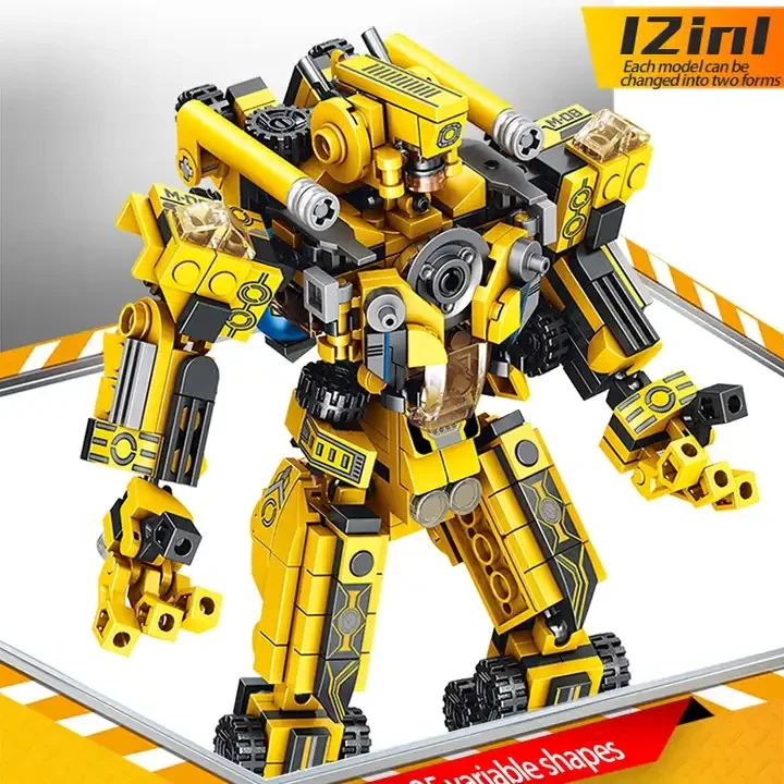 Robot STEM Toys 12 in 1 Transform Brick Toys Engineering Transformation Car Deformation Robot - Image 2