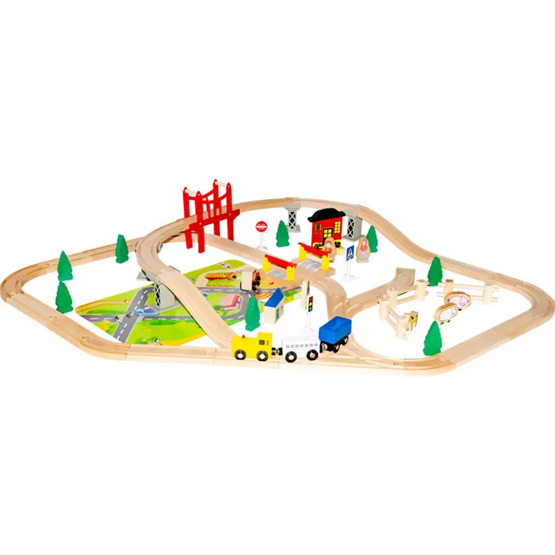 Children Educational Play DIY Train Railway Track Wooden Train Set Toy for Kids Train Toy - Image 4
